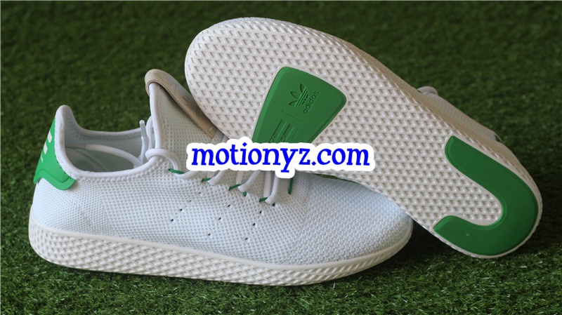 Adidas x Pharrell Williams Tennis Hu White Green BA7828